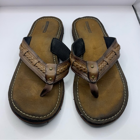 Clarks Womens Size 9M US 40 EU Fenner Nerice Braided Flip Flop Sandals In Brown - Picture 5 of 6